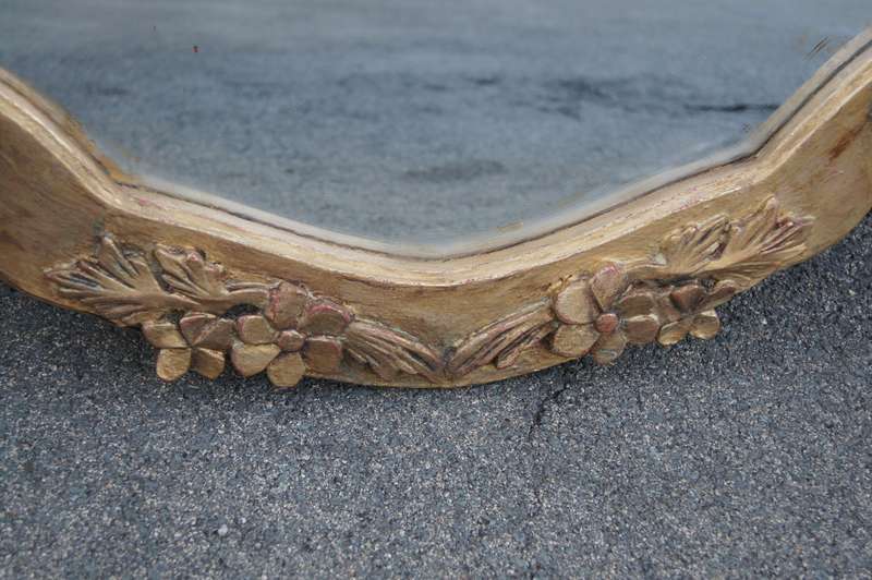 Ornate Gilded Mirror with Crown