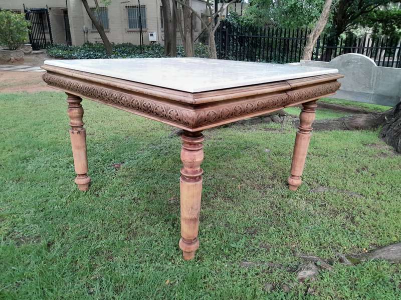 A 19TH Century Flemish Oak  Dining / Entrance / Drinks Table in a Bleached Contemporary Finish wi...