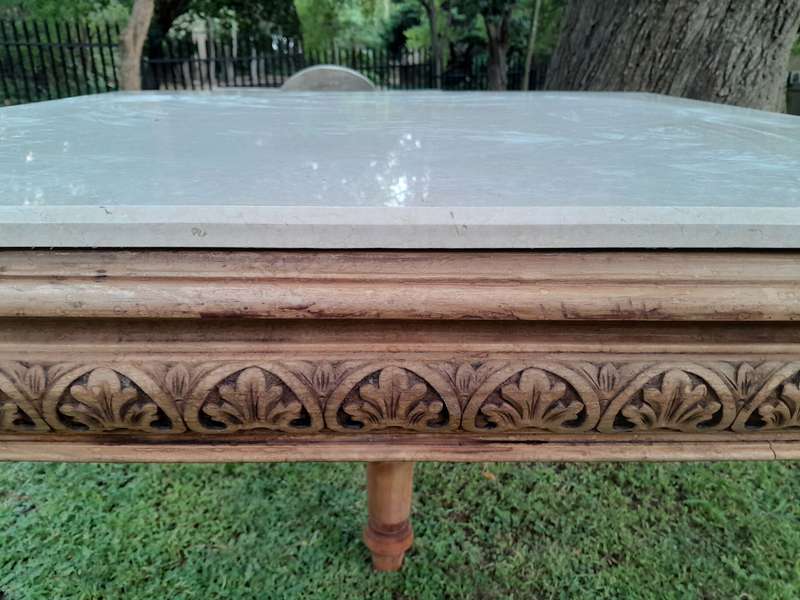 A 19TH Century Flemish Oak  Dining / Entrance / Drinks Table in a Bleached Contemporary Finish wi...