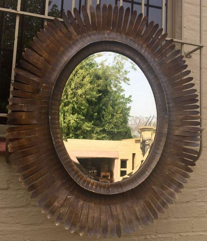 Oval Feathers Mirror