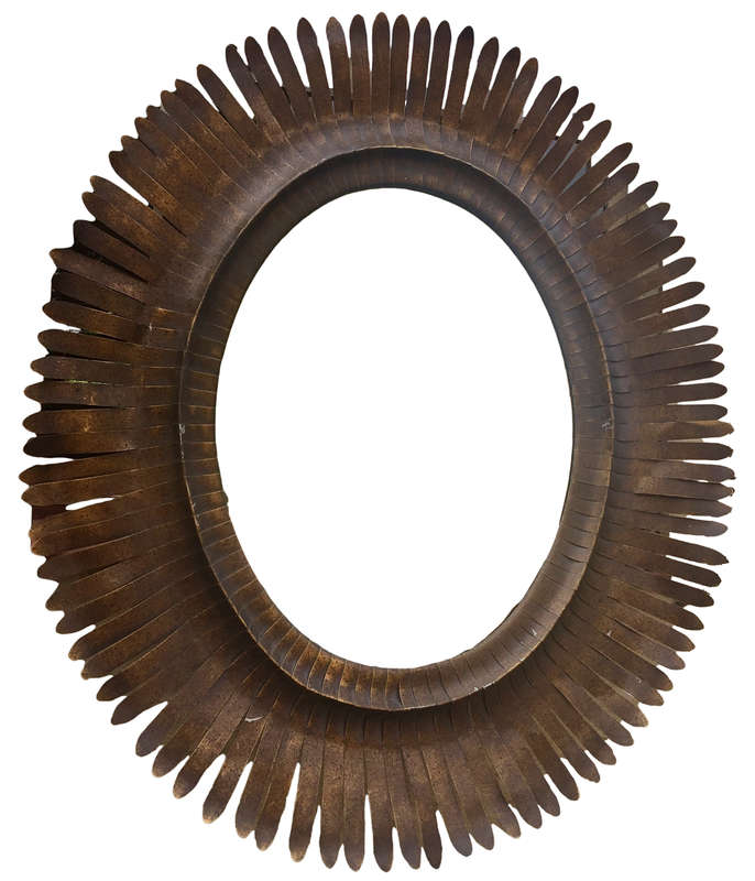 Oval Feathers Mirror