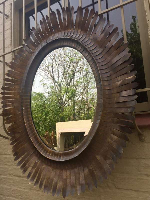 Oval Feathers Mirror