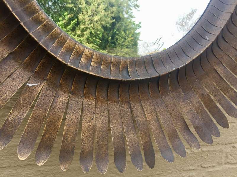 Oval Feathers Mirror