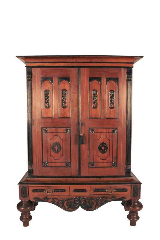A Late 18th Century Austrian Biedermeier Linen cabinet with 2 drawers