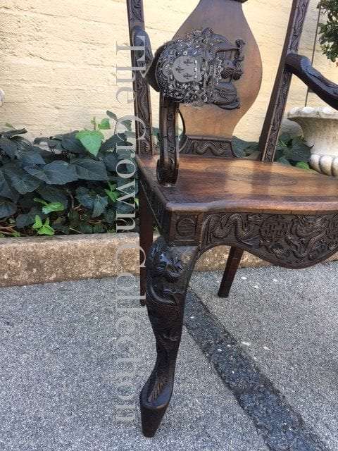 19th Century Chinese Export Elmwood Armchair