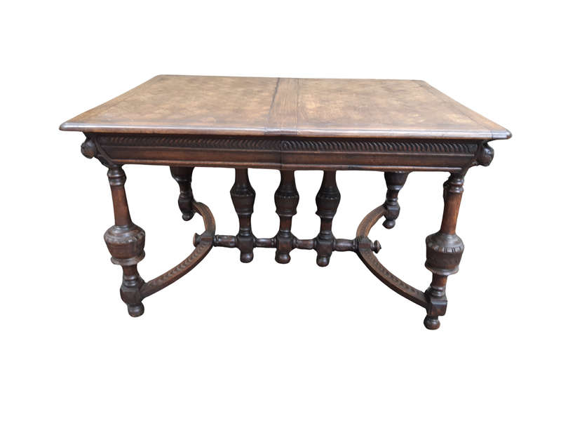 Solid Oak Hand Carved Table (6 Seater)
