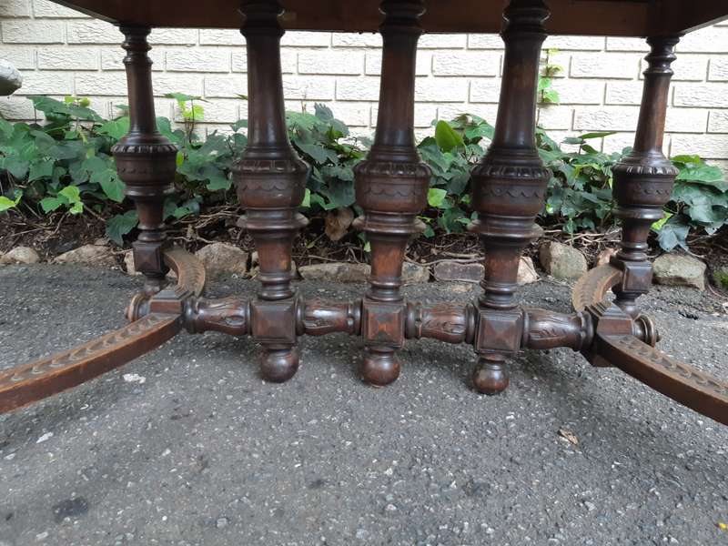 Solid Oak Hand Carved Table (6 Seater)