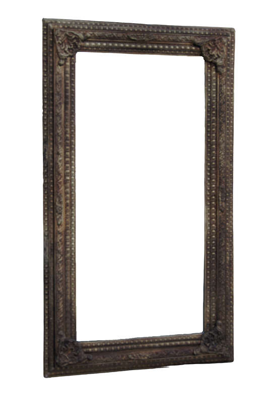 Gold Framed Mirror with Carving