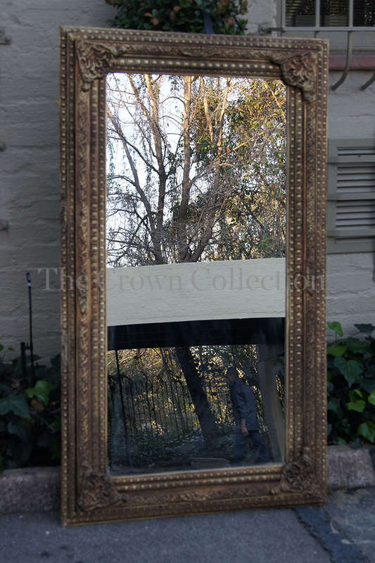 Gold Framed Mirror with Carving
