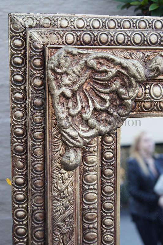 Gold Framed Mirror with Carving