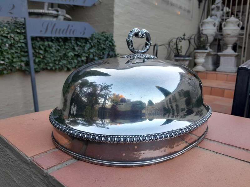 A  20th Century Victorian Silver-plate Food Dome