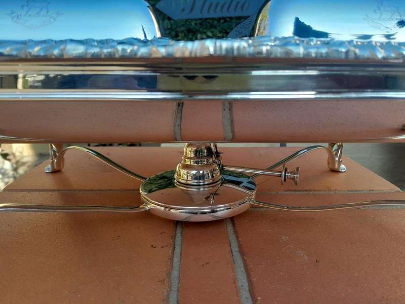 A 19th / 20th Century Victorian Twin Entrée Food Warmer On Stand