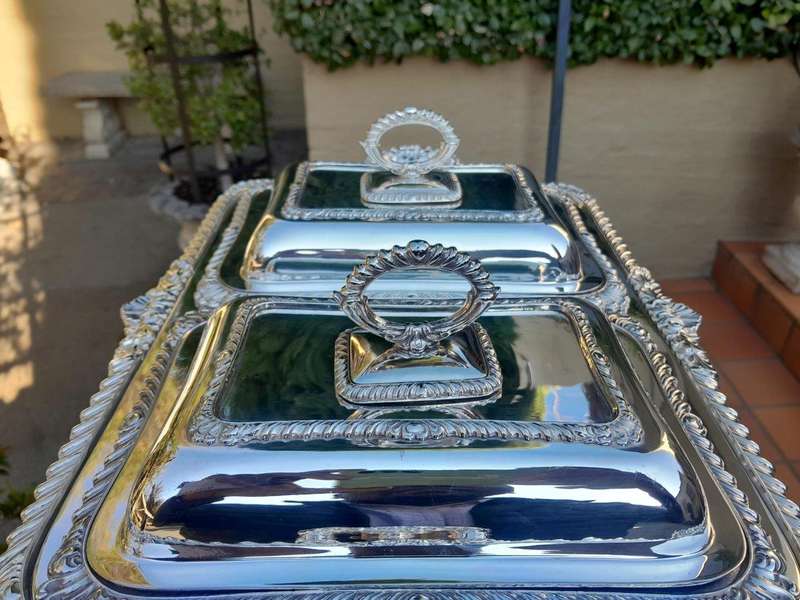 A 19th / 20th Century Victorian Twin Entrée Food Warmer On Stand