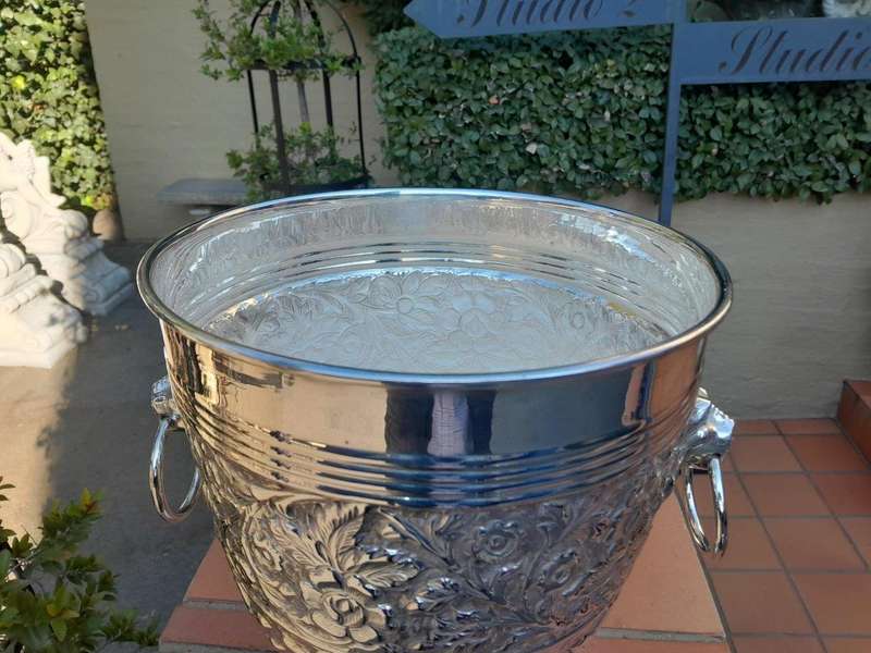 A 19th Century Pair Of Silver Plate Anglo Indian Wine Coolers