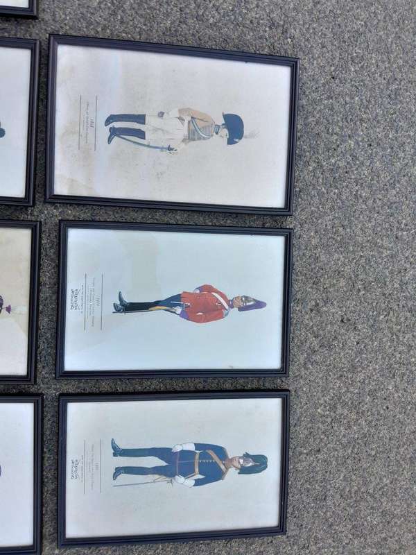 A 20th Century Collection Of Eleven  Coloured Prints  Officers.  Provenance Wilkinson Sword