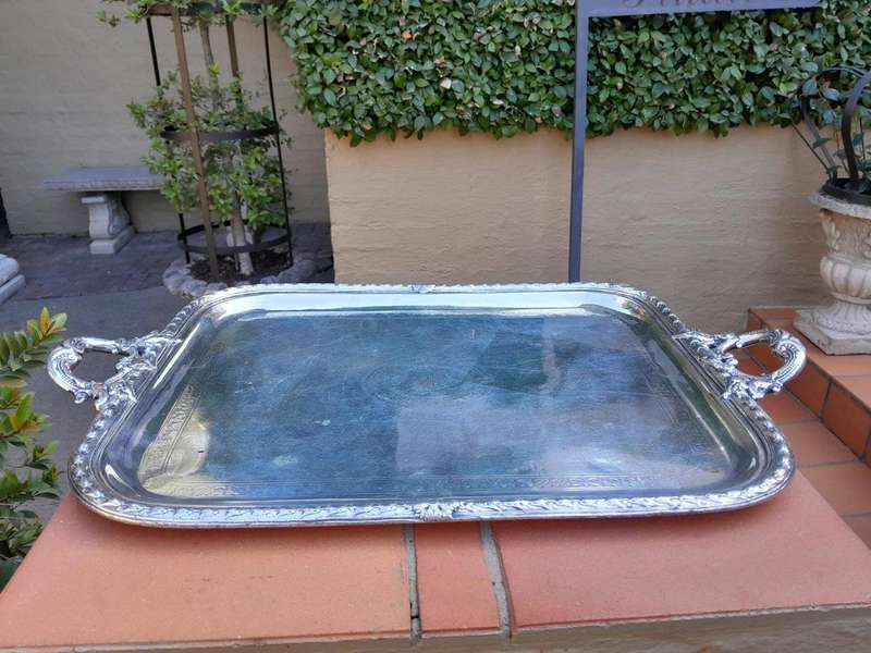 An Antique Victorian Silver-Plate Tray
