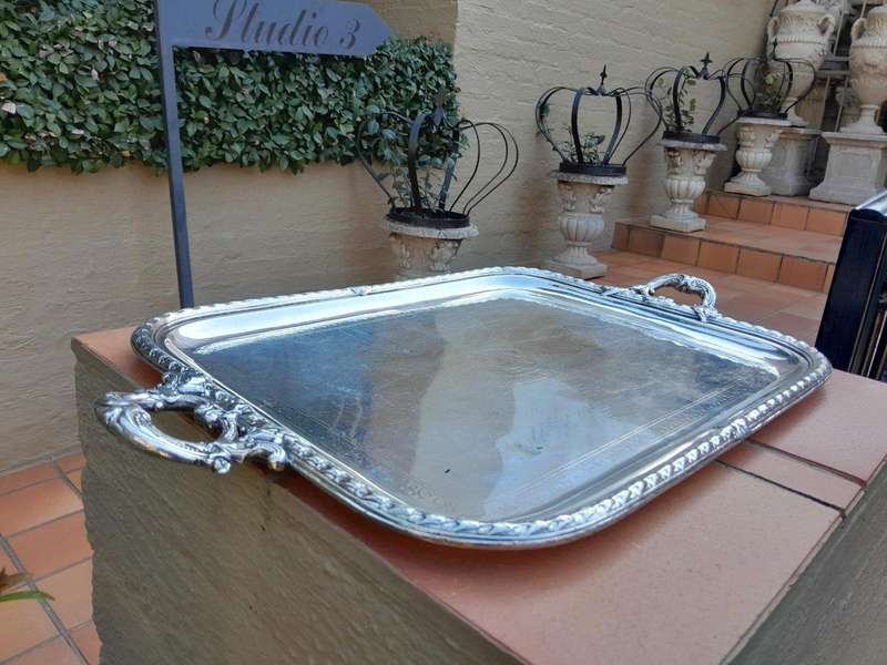 An Antique Victorian Silver-Plate Tray