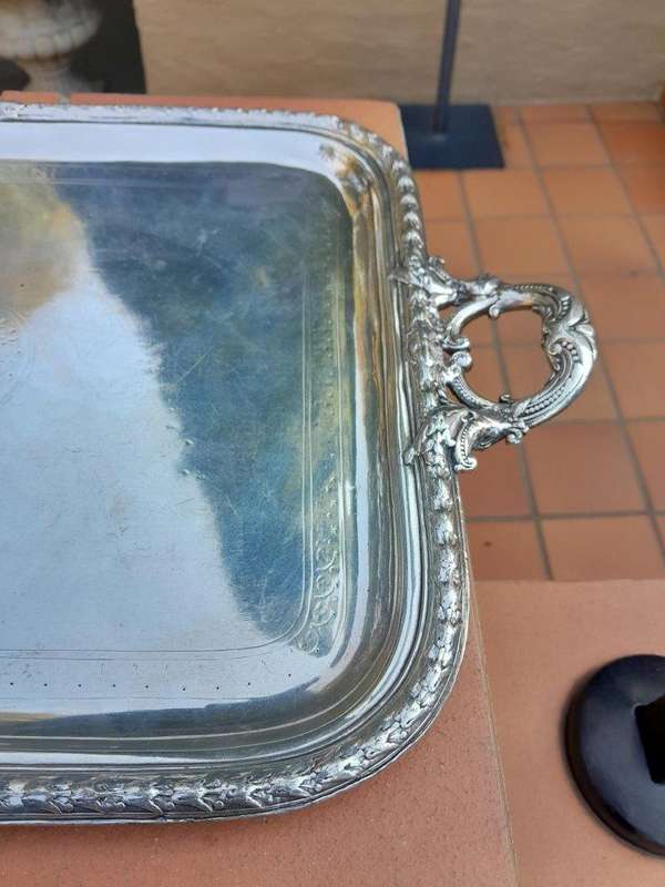 An Antique Victorian Silver-Plate Tray