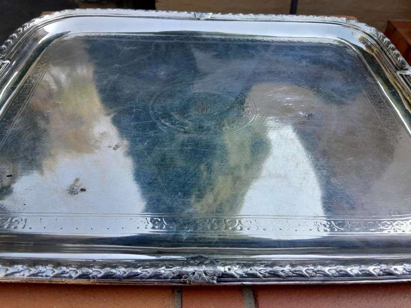 An Antique Victorian Silver-Plate Tray