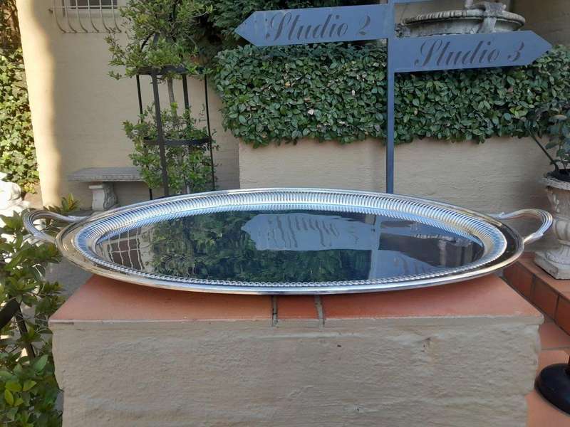 A 20th Century Large Silver Plate Tray