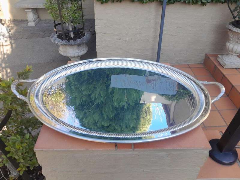 A 20th Century Large Silver Plate Tray
