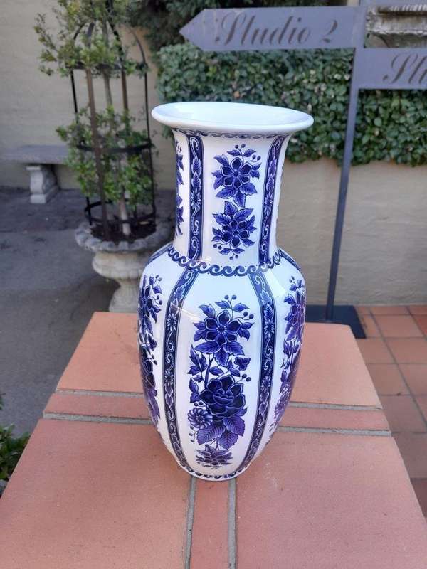 A 20th Century Delfts Blue And White Vase