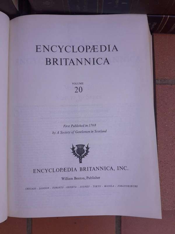 A 20th Century Set Of Encyclopedia Britannica Twenty -Four Volumes
