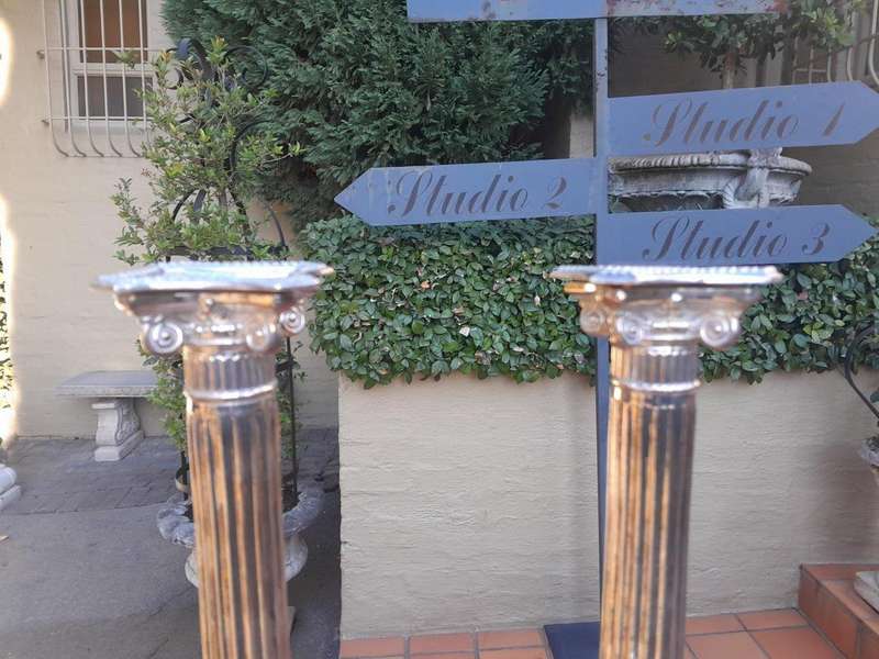 A 20th Century Pair Of French Style Heavy Silver Plate Candlesticks