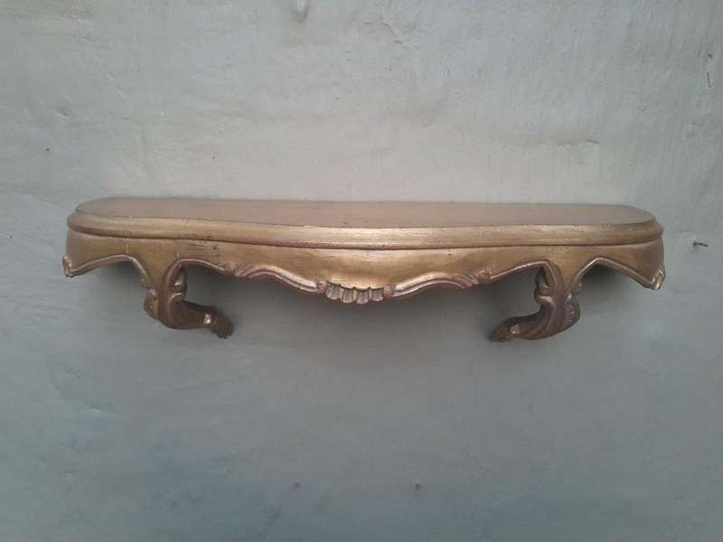 A 20th Century Pair Of Carved Giltwood Wall Sconces