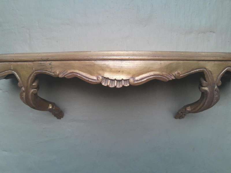 A 20th Century Pair Of Carved Giltwood Wall Sconces