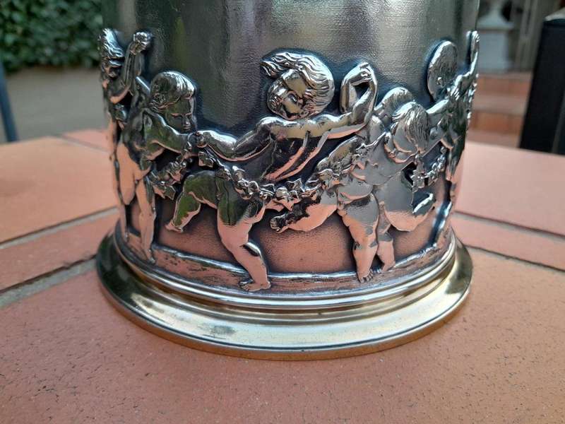 A 19th Century Circa 1880 Victorian Silver- Plate Biscuit Barrel By Elkington