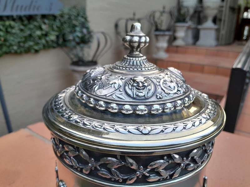 A 19th Century Circa 1880 Victorian Silver- Plate Biscuit Barrel By Elkington