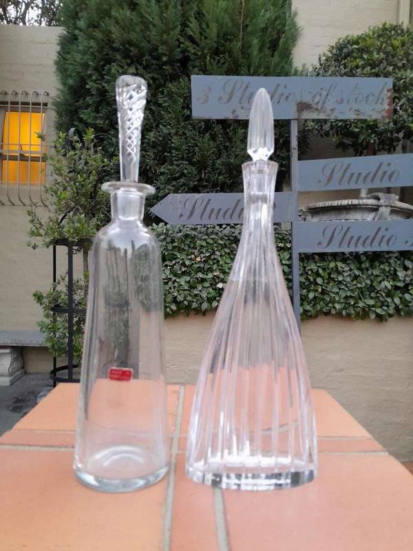 A Set Of Two Crystal Decanters