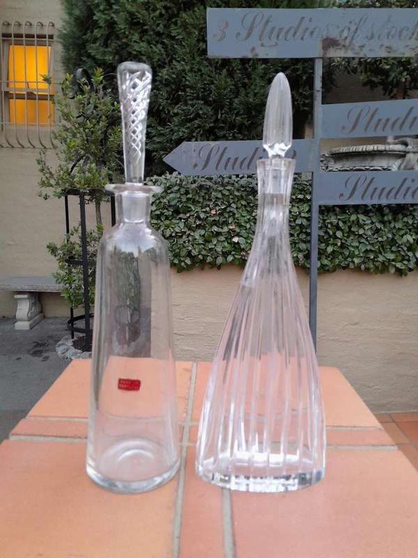 A Set Of Two Crystal Decanters
