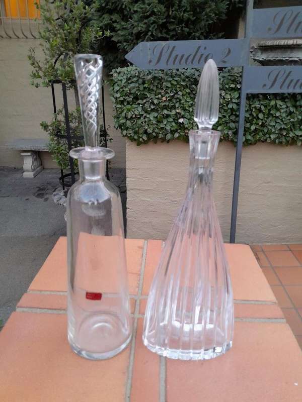 A Set Of Two Crystal Decanters