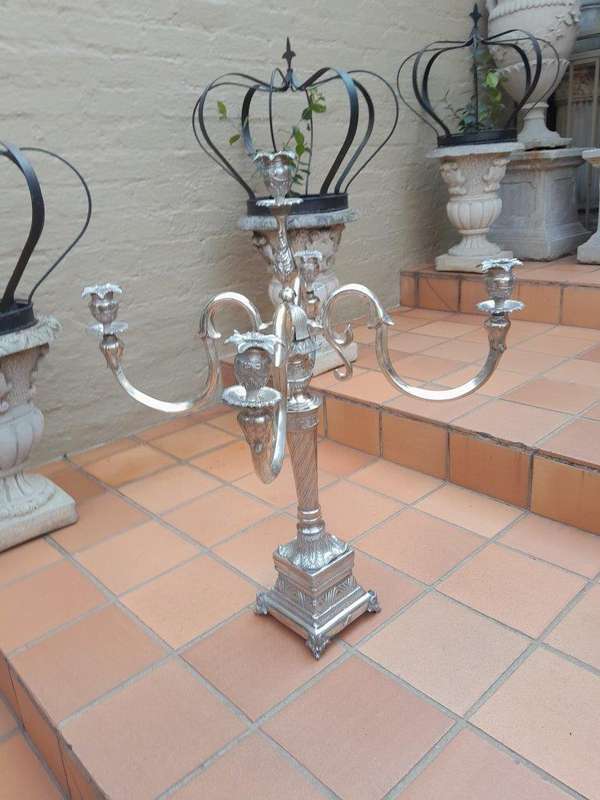 An Early 20th Century Silver Plate Centre Piece Candelabra of Large Proportion