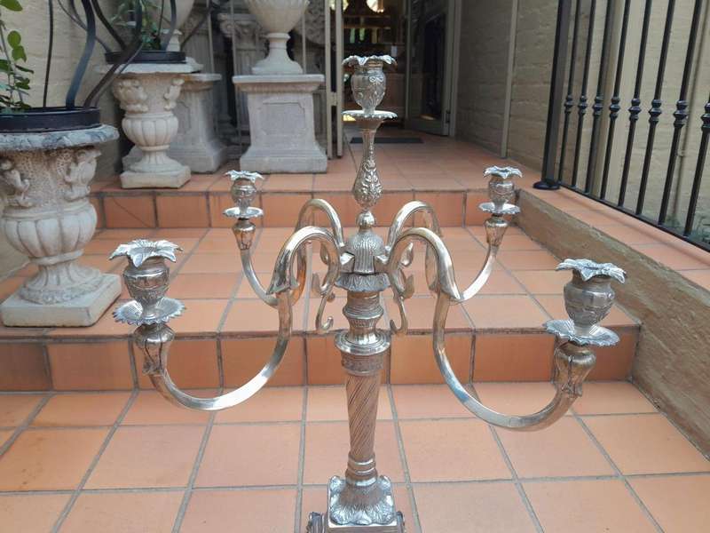 An Early 20th Century Silver Plate Centre Piece Candelabra of Large Proportion