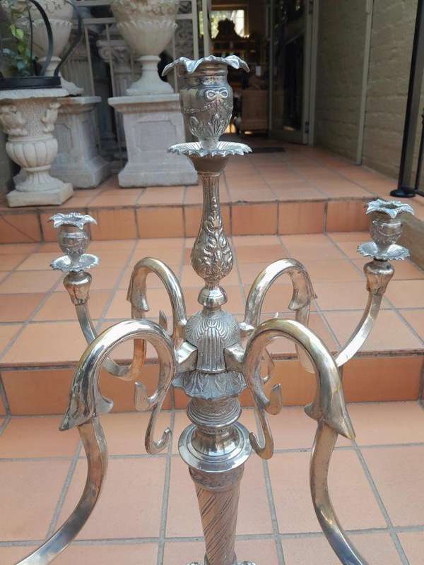 An Early 20th Century Silver Plate Centre Piece Candelabra of Large Proportion