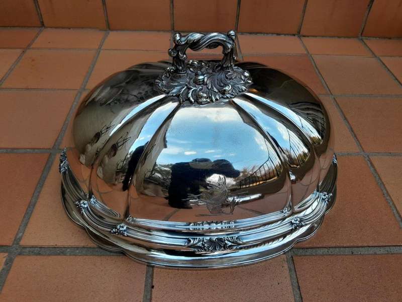 An Antique Victorian Set of Four Silver Plated Graduated Food Domes