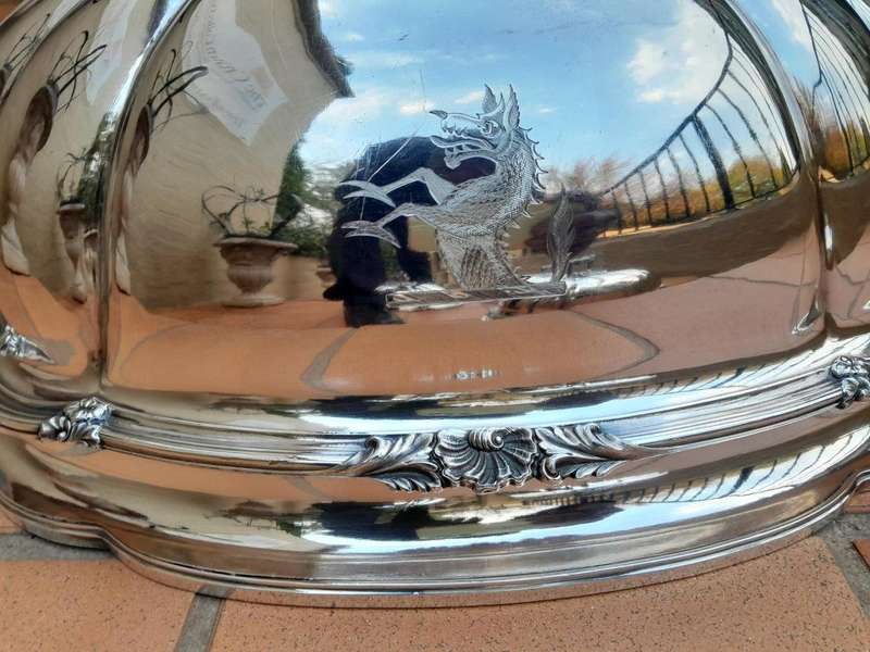 An Antique Victorian Set of Four Silver Plated Graduated Food Domes