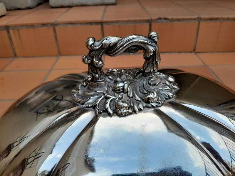 An Antique Victorian Set of Four Silver Plated Graduated Food Domes