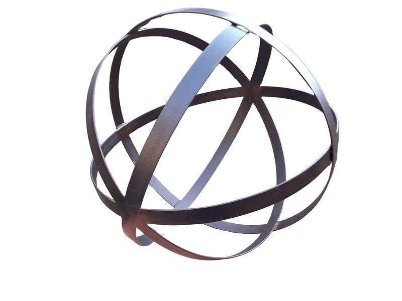 A Decorative Wrought Iron Ball in an Antique Brown Finish (Large)