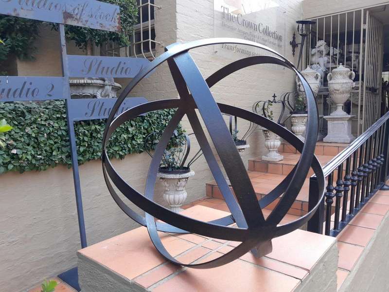 A Decorative Wrought Iron Ball in an Antique Brown Finish (Large)