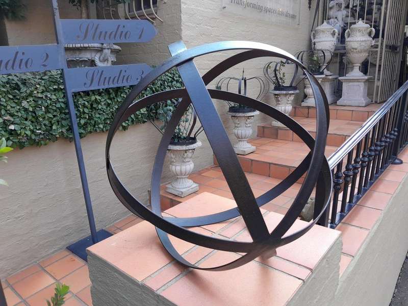 A Decorative Wrought Iron Ball in an Antique Brown Finish (Large)