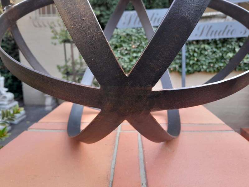 A Decorative Wrought Iron Ball in an Antique Brown Finish (Large)