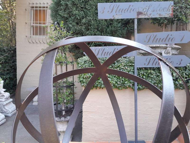 A Decorative Wrought Iron Ball in an Antique Brown Finish (Large)