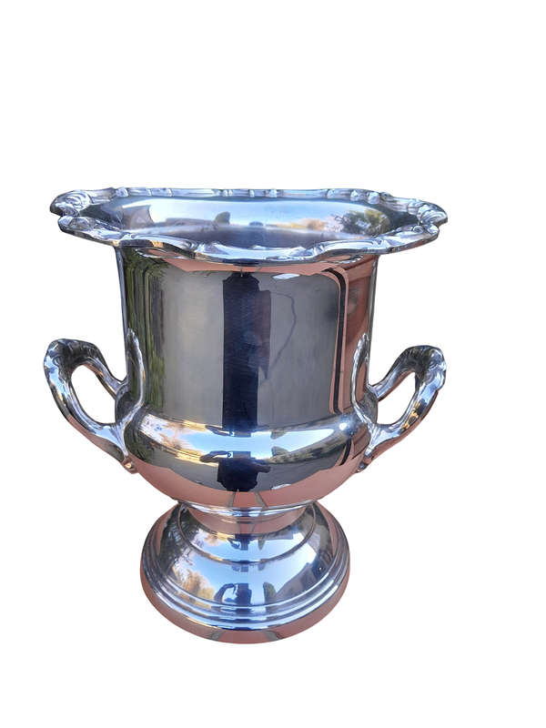 A 20TH Century Silver-Plate Champagne / Wine Cooler With Handles
