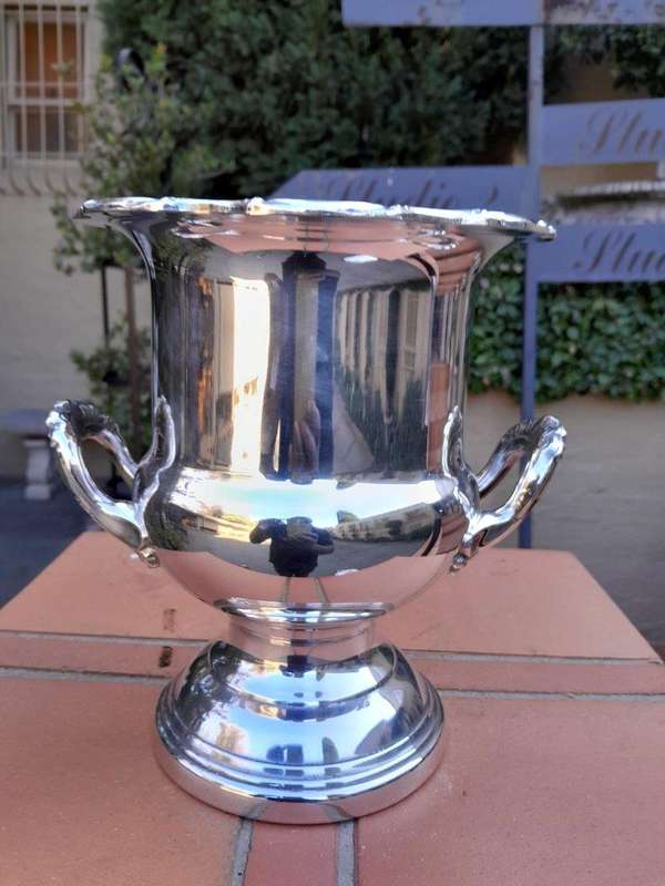 A 20TH Century Silver-Plate Champagne / Wine Cooler With Handles