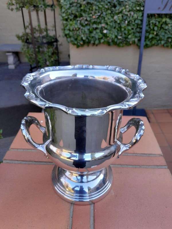 A 20TH Century Silver-Plate Champagne / Wine Cooler With Handles