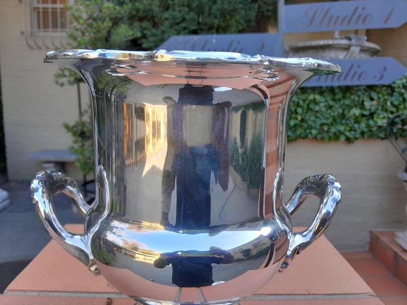 A 20TH Century Silver-Plate Champagne / Wine Cooler With Handles